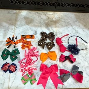 Little girl’s hair bows, ties and headbands